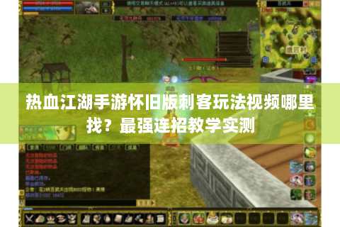 热血江湖手游怀旧版刺客玩法视频哪里找？最强连招教学实测