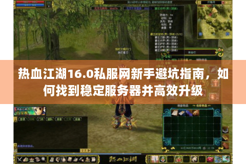 热血江湖16.0私服网新手避坑指南，如何找到稳定服务器并高效升级