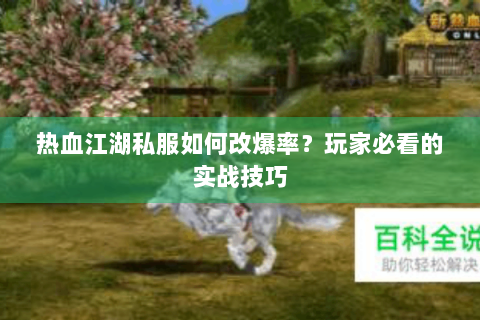 热血江湖私服如何改爆率？玩家必看的实战技巧