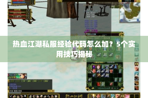 热血江湖私服经验代码怎么加？5个实用技巧揭秘