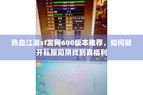 热血江湖sf发网600版本推荐，如何避开私服陷阱找到真福利