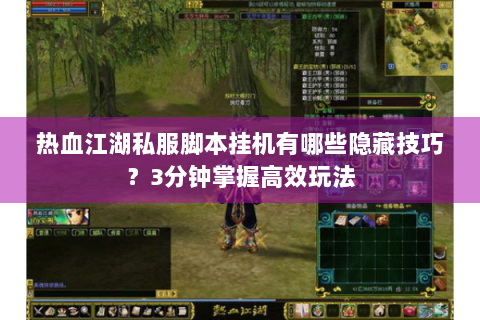 热血江湖私服脚本挂机有哪些隐藏技巧？3分钟掌握高效玩法